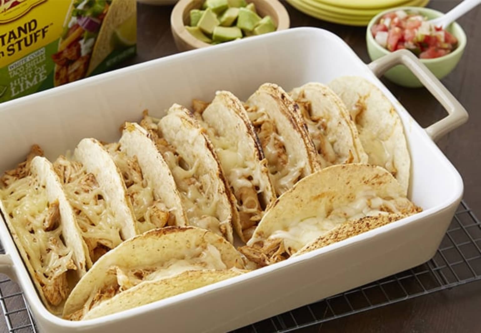 Oven-Baked Cheesy Chicken Tacos